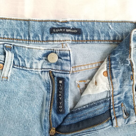 LUCKY BRAND CUT OFF MOM JEANS "JUST AS SHE IS" 90's CAPRIS STYLE SIZE 00/24 - Picture 5 of 7